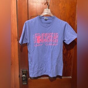Vintage Rickabear Day Camp purple cotton t-shirt Size S #vintagetshirt